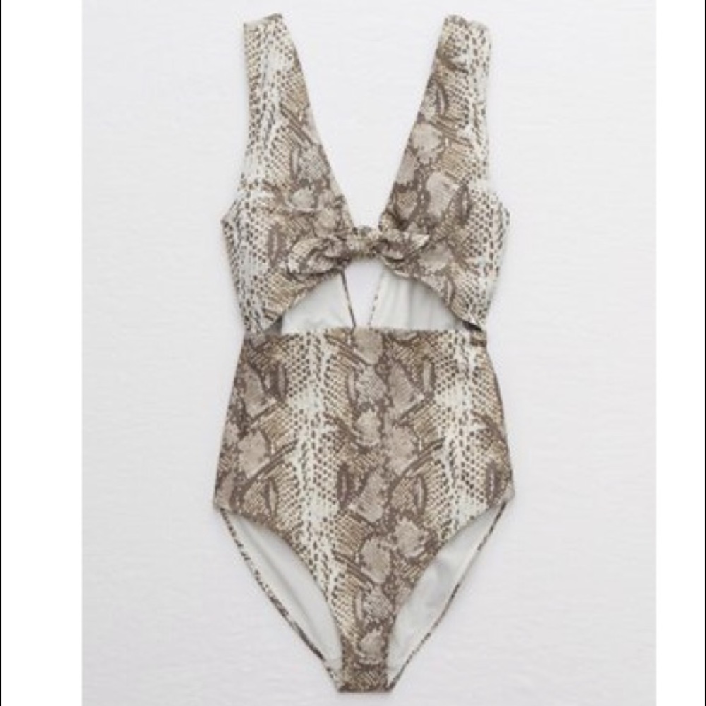 Aerie tie front one piece